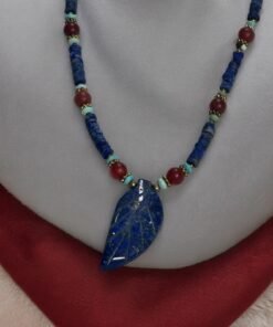 Amethyst Beaded Mala Pendant Necklace For Women