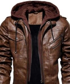 Rev Up Your Style: Men's Vintage Motorcycle PU Leather Jacket