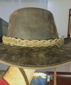 : Unisex Brown Genuine Leather Cowboy Hat - Built for Adventure (and Style)
