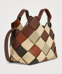Multicolor shoulder bag the Unique Patchwork Leather Tote