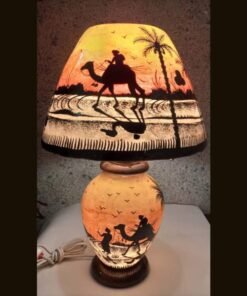 Hand-Painted Camel Skin Lamp: Warmth & Wonder for Your Home