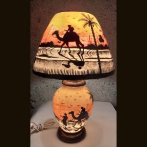 Hand-Painted Camel Skin Lamp: Warmth & Wonder for Your Home